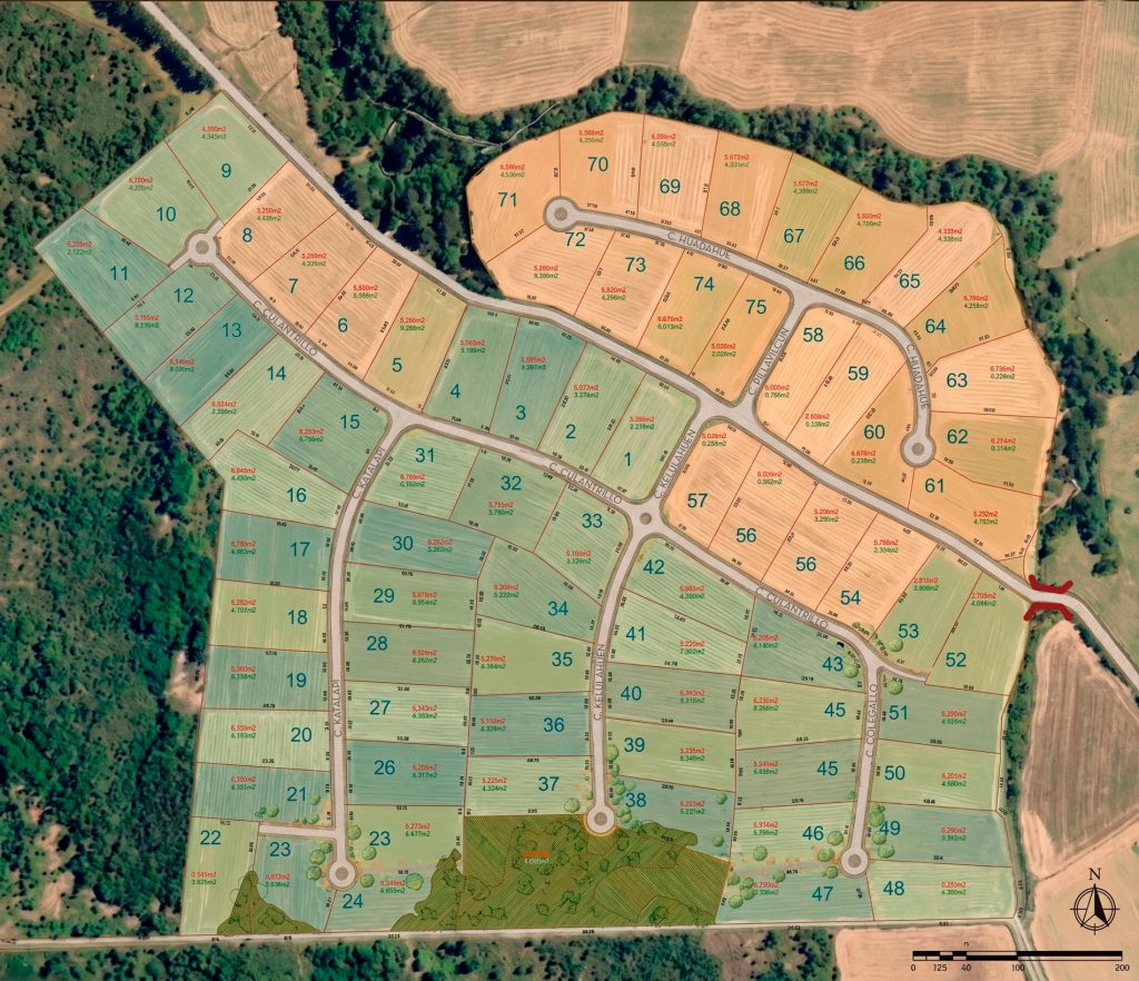 masterplan de loteo lomas del maullín